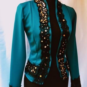 Turquoise metal vest
